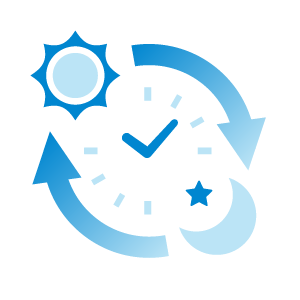 一日の日照を再現